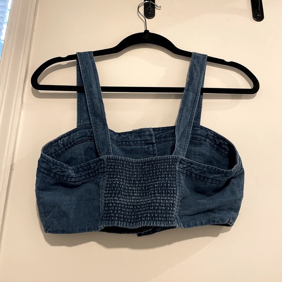 Aritzia Wilfred linen and denim bralette top, size Small. Only worn once. - Picture 3 of 3